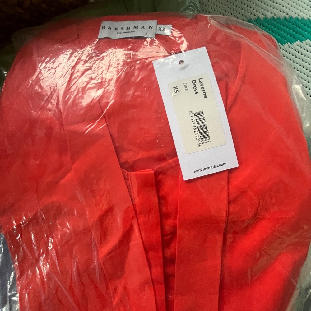 Harshman Laverne Dress Coral Sz XS - Picture 4 of 4